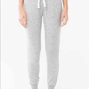 Gray knit joggers